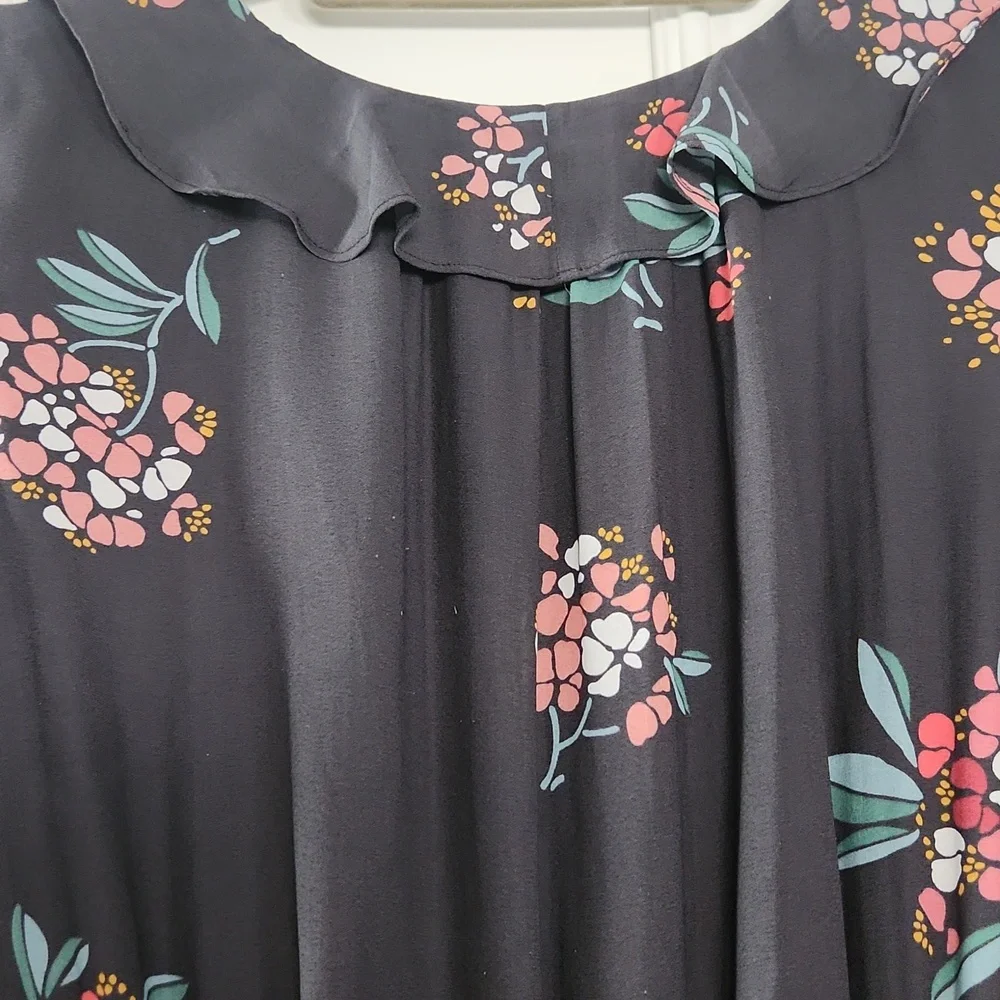 LOFT Black Floral Maxi Dress - Picture 11 of 11